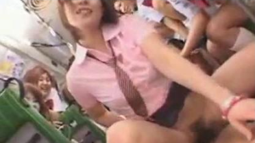 Japan Bus Orgy - Japanese School Girls Orgy In Bus | Jav Porn